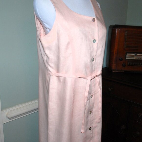 NWOT Rafella Vintage Classic Linen Dress - Picture 2 of 6